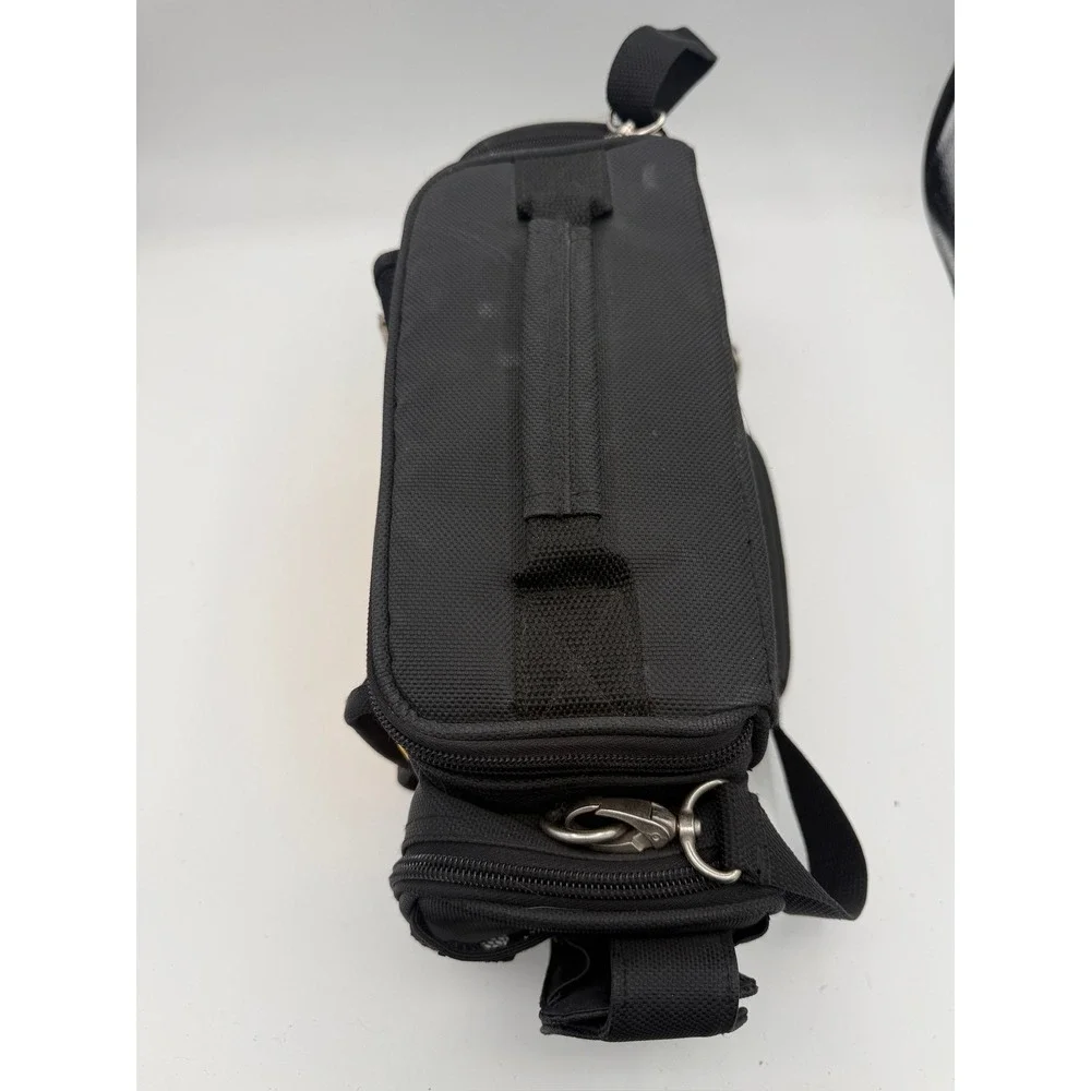 NASCAR Black Yellow Canvas Multi-Pocket Camera Gear Bag Shoulder Strap Racing